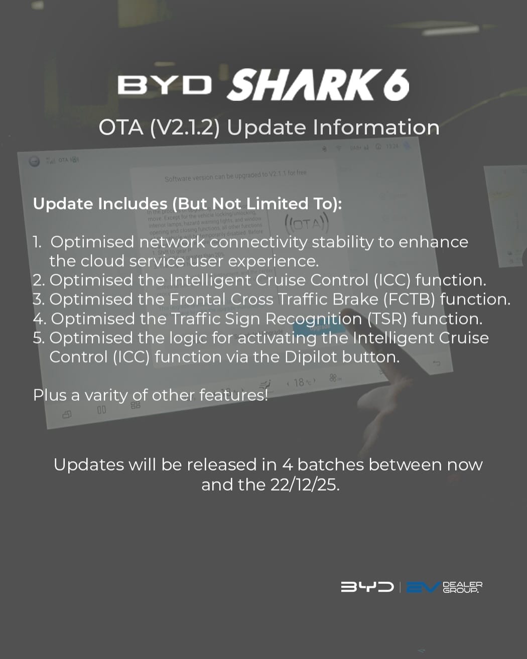 Update Details from EV Dealer Group